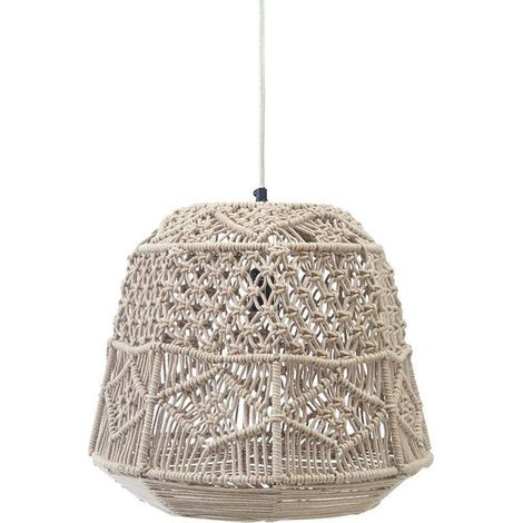 [GEBRAUCHT] B-Ware Makramee-Hängeleuchte Jippie 40 cm, Beige – PR Home (1/2)