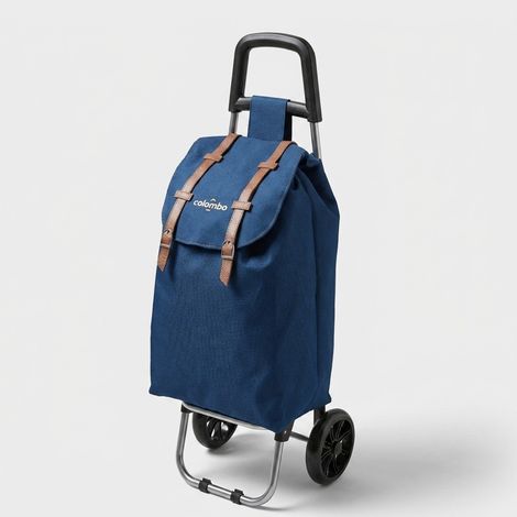 Einkaufstrolley aus Stahl mit wasserdichter Tasche Smart - Blau (1/2)