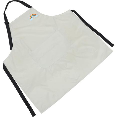 Tablier Cuisine en Pvc Grosse Poche Avant Imperméable Blanc Résistant à L'huile, pour Barbecue et Travaux Manuels (1/5)