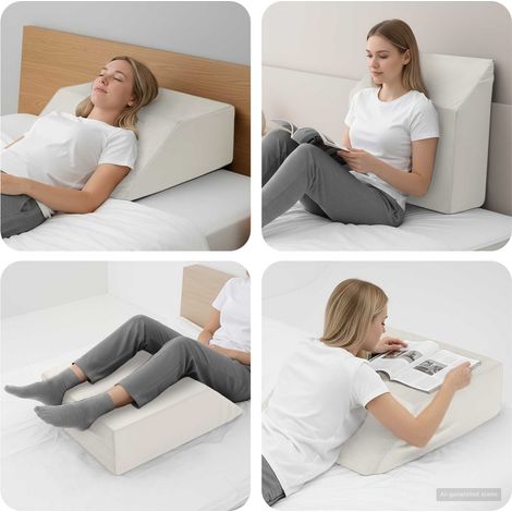 Beinkissen Uni Weiß 63 x 52 x 19,5 cm PU-Schaum