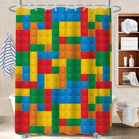 Rideau de bain en polyester 180x180 avec anneaux bâche polyester douche pour rafraîchir sa salle de bain (1/5)