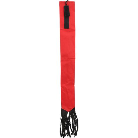 Protecteur de queue de cheval imperméable et respirant en tissu non-tissé avec franges rouge (1/5)