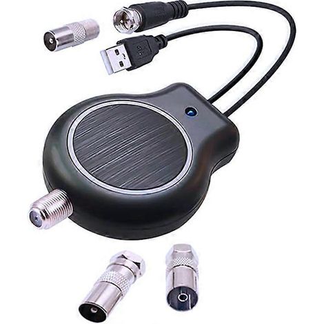 Amplificateur d'antenne TVHD extérieur ou intérieur HD FM DVB alimenté par USB 32 dBi (1/5)