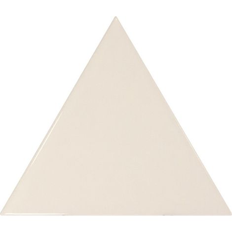 Carrelage mur triangulaire uni beige brillant SCALE TRIANGOLO CREAM (vendu par boite de 0,20m2)