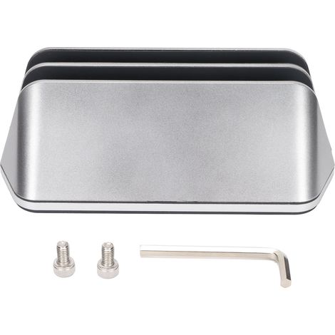 Support vertical double ordinateur design incurvé 3D en aluminium réglable avec vis pour PC portable (1/5)