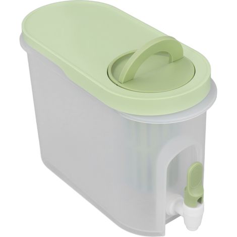 Carafe à eau de bureau avec robinet, seau à eau pour réfrigérateur, verte (1/5)
