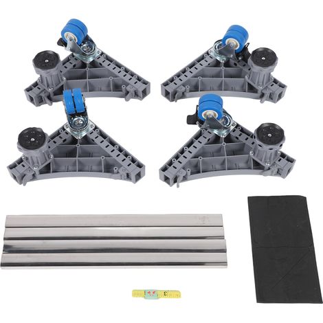 Base de support de Machine à laver multifonction, hauteur réglable à 360 degrés, roues universelles, support de rangement pour l'intérieur (1/5)