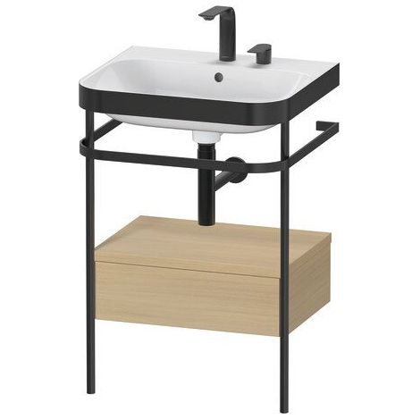 DURAVIT HP4740E7171 Console métallique avec kit de fixation pour Happy D.2 Plus, 2 trous, 2 hauteurs de lavabo