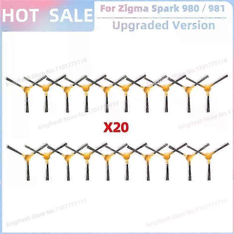 Pièces de rechange compatibles avec l'aspirateur Zigma Spark 980/981 : brosse latérale, filtre HEPA principal et chiffon de nettoyage. (1/4)