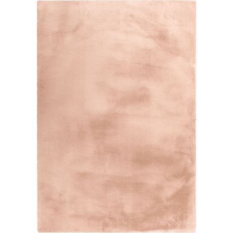 Tapis Uni Doux à Poils Longs "Rabbit" Beige 80 x 150 cm (1/4)