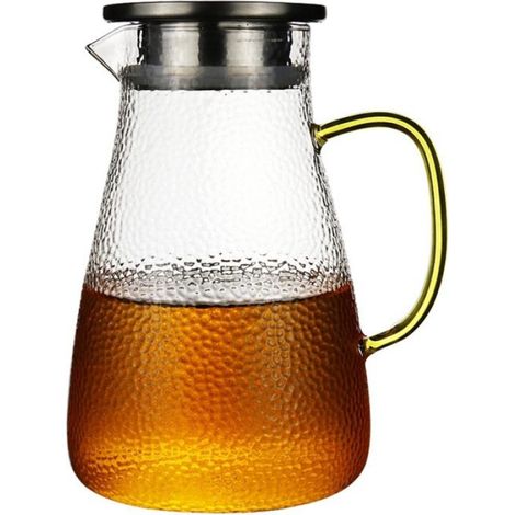 Carafe À Eau - Verre Trempé - 1500 Ml - Compatible Théière Verre Céramique - Usage Maison Restaurant - 1 Pièce (1/4)
