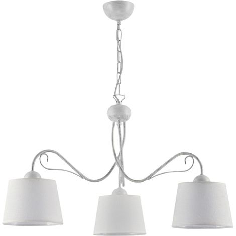 Lampada a sospensione retro bianca 3 luci E27 Kamelia Jupiter