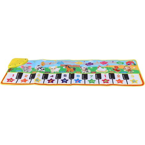Tapis musical tactile pour bébé, clavier de piano animal, tapis de danse pour l'éveil des enfants (1/5)