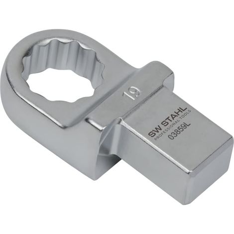 SW-Stahl 03859L Einsteck-Ringschlüssel 19 mm I Einsteckvierkant 14 x 18 mm I Einsteckringschlüssel SW 19mm