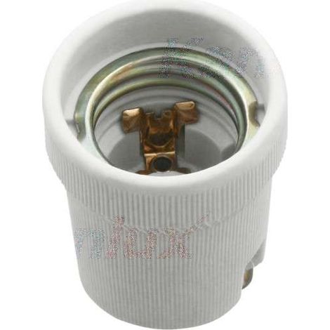 Kanlux – Douille céramique E27 – Résistante jusqu'à 180°C – Tension 250V – Couleur gris – Hauteur 47mm – Connecteur de raccordement (1/4)