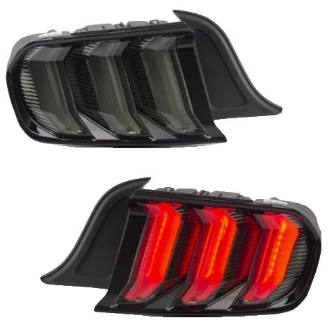 Rücklichtanordnung, LED-Technologie, sequenzielle Blinker, Geräuchert (1/2)