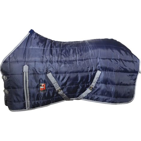 165 cm, Blu: Coperta da box trapuntato imbottita 300g con chiusura anteriore e copricoda (1/3)