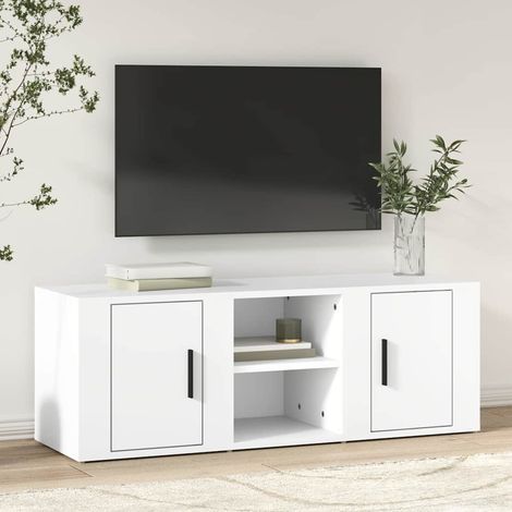 vidaXL TV Cabinet White 100x31,5x35 cm Engineered Wood (1/5)