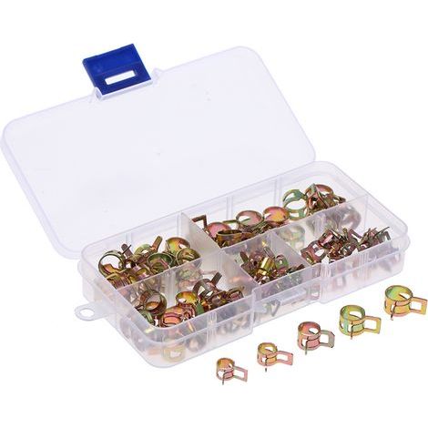 Set of 75 hose clamps (6-10mm) for water/fuel pipes - quick fixing, DIY project (1/5)