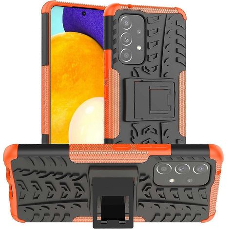 Coque hybride ultra-résistante en polycarbonate rigide et TPU souple, avec texture pneu et protection antichoc, compatible avec le Samsung Galaxy A53 5GCadeau. Compatible avec G (1/5)