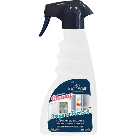 CLEANY Detergente Igienizzante per Frigorifero e Freezer, Spray da 500 ml, Made in Italy, Formula Cleany, Elimina Odori e Grasso, Pulizia Profonda per Elettrodomestici da Cucina (1/5)
