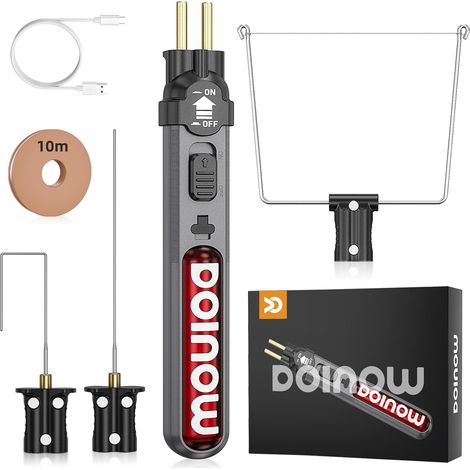 Fil Chaud Découpe Polystyrène Sans Fil, 18W stylo machine à découper électrique polystyrène, lumière LED et chargement USB-C, outil de coupe de mousse 550℃ pour la sculpture sur, l'artisanat (1/5)