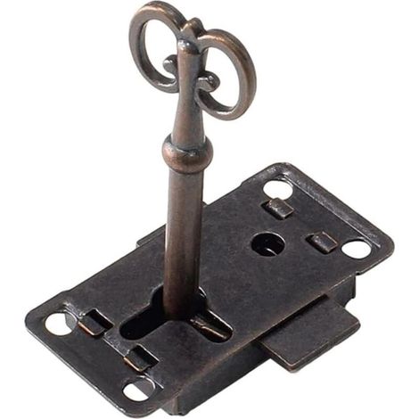 Serrature antiche per ante di mobili - Set di serrature antiche per ante di mobili - Serrature antiche con chiavi - Adatte per armadi, credenze, cassetti e scatole (1/4)