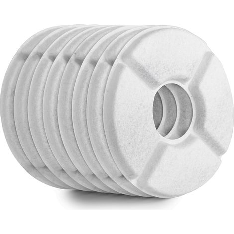EASYCOMFORT Fontaine à Boire Automatique Pour Chat Et Chien Pour Animaux De Compagnie Filtre De Remplacement Rond Purification En Profondeur, 8 Pcs (1/5)