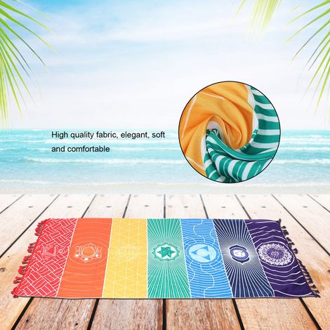 Couverture suspendue rectangulaire colorée unique de 150 x 75 cm, serviette de plage/bain/décoration intérieure (1/5)