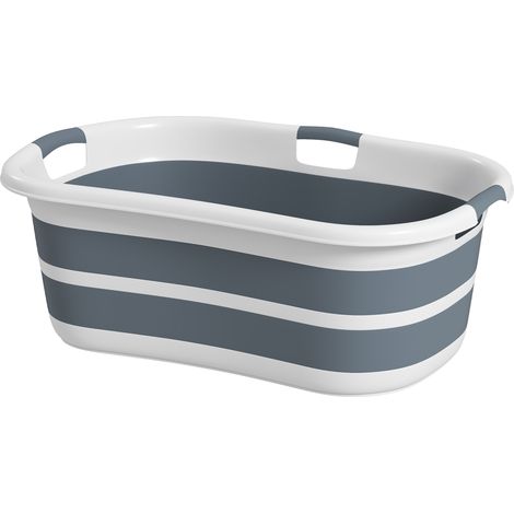 Vasca da Bagno per Cani Pieghevole Portatile con Foro di Scarico per Cani di Piccola Taglia e Cuccioli in PP e TPR Grigio (1/5)