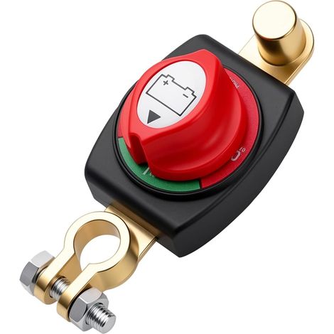 Coupe Circuit Batterie 12V 24V, Interrupteur Isolateur de Batterie Interrupteur de Batterie Rotatif Réglable pour Tracteur, Voiture, Camion, Bateau, Yacht, Caravane, Moto (1/5)