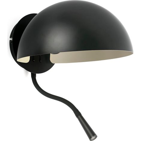 Faro DOMINICA Lampada da lettura nera opaca (1/5)
