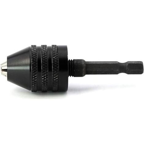 0,6-8mm Serrage tournevis mandrin clé percussion mandrin perceuse déverrouillage Adaptateur de foret 1/4" arbre hexagonal (1/3)