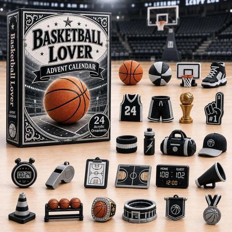 Calendrier avent sport 2026 2D basket-ball noir boîte surprise co