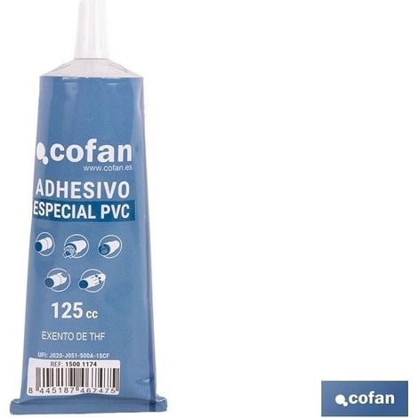 Adhesivo para pvc en gel 125 ml, secado rápido y resistente al agua (1/4)