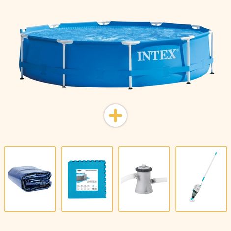 Intex Piscine Tubulaire Ronde - 305x76 cm - 5-pièces S145 (1/5)