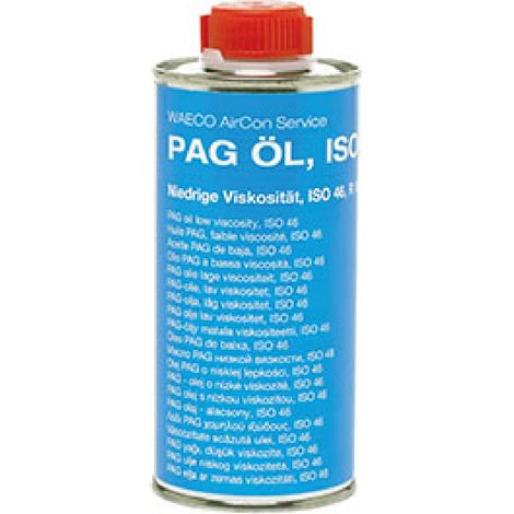 Huile pour compresseur de climatisation PAG ISO 46 à faible viscosité, bidon de 250 ml