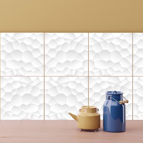 Sticker adhésif homestaging, bulles 3D effet parfait pour salle de bain ou cuisine, x6, 15 cm X 15 cm (1/5)