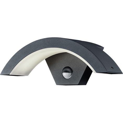 Luz de pared exterior Ohio Led IP54 Antracita con sensor de movimiento de iluminación Trio