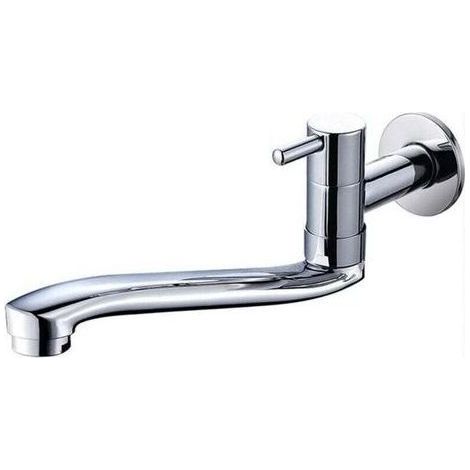 pair Robinet Mural Évier Cuisine Extérieur Jardin Laiton Levier Unique Eau Froide 30 cm (1/4)