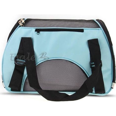 Sac de Transport - BLEU - Toile Étanche - 43x20x29 cm - Pour Chien et Chat - Taille S (1/3)
