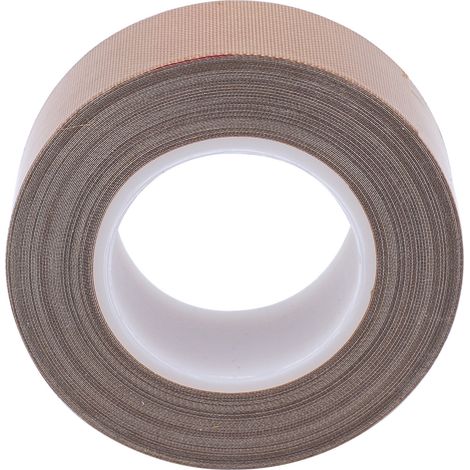 Rouleau de ruban PTFE adhésif haute température pour scellage, isolation thermique et étanchéité, pour machine sous vide 0,25 mm x 25 mm x 10 m (1/5)