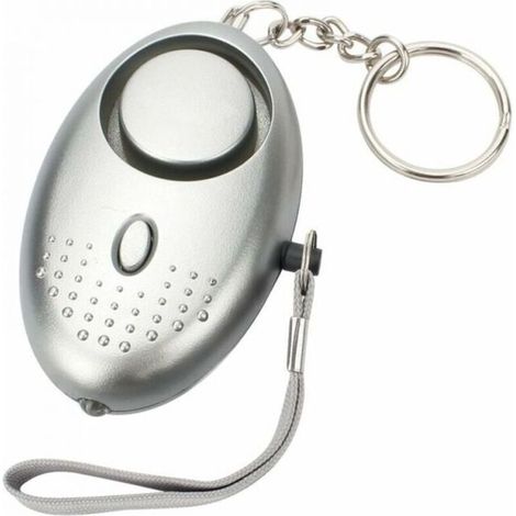 Argent Alarme Personnelle. 140DB Porte Cle Alarme d'urgence avec Torche Anti Agression avec Lumière LED for Femmes. Enfants. Personnes âgées (1/5)