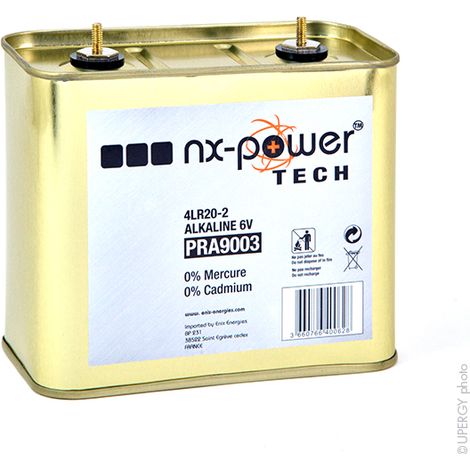 NX - Pile alcaline 4LR20-2 Nx-Power Tech Métal 6V 24Ah (1/3)
