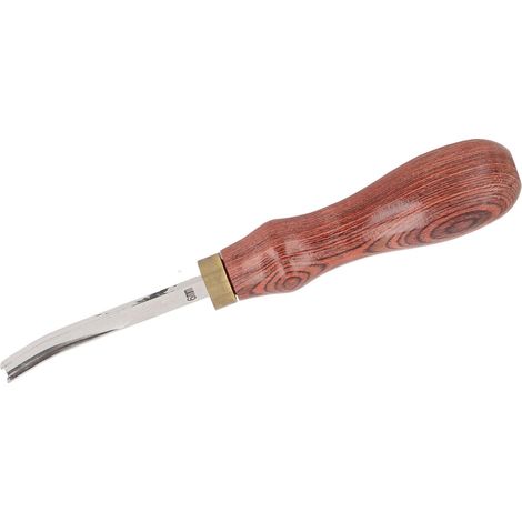 Biseleur de cuir 6mm lame incisive manche bois léger portable rouge, outil de coupe pour maroquinerie artisanale, grattoir à cuir bricolage (1/5)