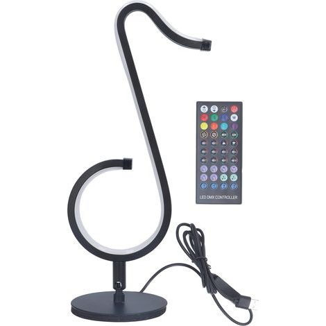 RGB Remote Control Musical Note Lamp, Romantic Bedside Table Lamp for Bedroom (1/5)