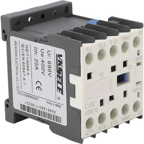 AC-Schütz, hochempfindlich, industrietauglich, verdickte Silberspitzenkontakte, 380 V, 6 A (1/4)