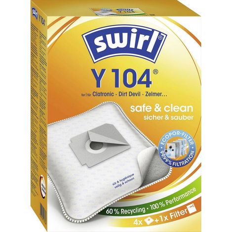 Swirl Y104 4 sacchi microfibra aspirapolvere Bomann CB Clatronic BS Alaska Trist