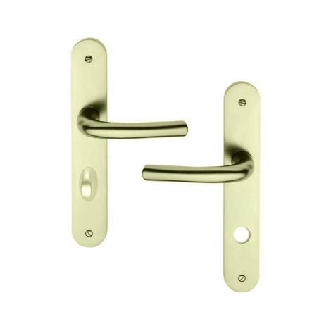 Ouvre&Déco – 2 poignées de porte PIANOSA verrou condamnation, aluminium F2 entraxe 195 mm