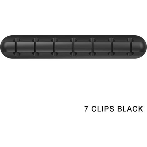 Attache-câble, système de gestion des câbles en 3 pièces, embout de câble en silicone auto-adhésif, câble de charge USB de bureau, câble d'alimentation de table de chevet, câble pour souris (1/5)